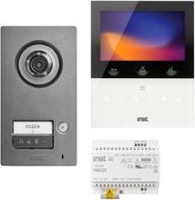Grothe Comfort Plus-Videoanlagen-Set 2VOICE-Technologie für ein Einfamielienhaus Systembus mit nur 2 echten Leitungen, grau (SET 1784/716)