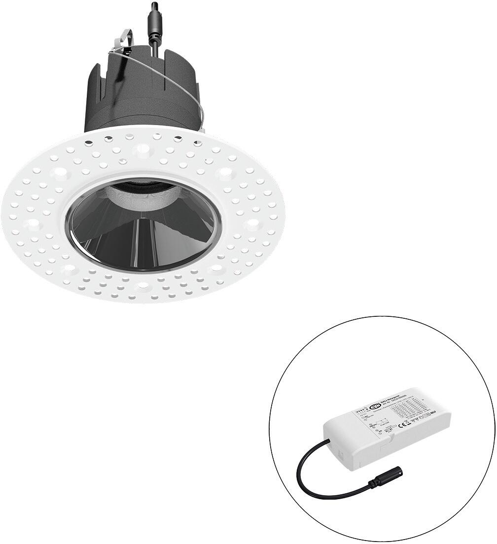 EVN SELECTO LED Deckeneinbau, rund, drehbar, IP20, 220-240V/AC, 6W, 3000K, 700lm, inkl. Netzgerät, DALI, Reflektor ilber/hochglänzend, 2.045,00cd, med