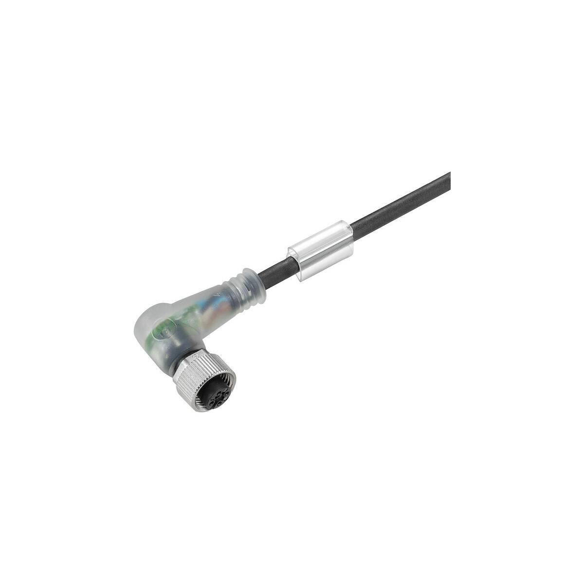 Kabel M12, 4-polig, Buchse, abgewinkelt, feuerhemmend, Roboterkabel, 4 Kabel M12, 4-polig, Buchse, abgewinkelt, feuerhemmend, Roboterkabel, 4