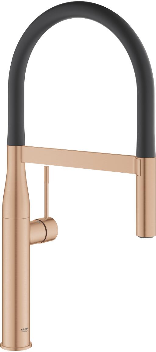 GROHE Essence Einhand-Spültischbatterie 30294, DN 15, Santopren-Schlauch, mit Magnet, warm sunset gebürstet (30294DL0)