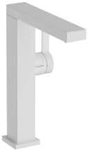 hansgrohe Tecturis E Einhebel-Waschtischarmatur 210 Fine CoolStart mit Schwenkauslauf und Push-Open Ablaufgarnitur, Messing, 5 l/min, Mattweiß, (73063700)