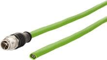 METZ CONNECT M12 Industrial Ethernet Leitung, X-kodiert, 1m, M12 Stecker gerade - freies Leitungsende, PUR (142M2X10010)