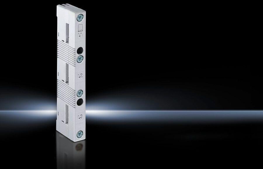 Rittal SV 9340.050 Sammelschienenhalter, 3-polig, 60 mm Schienenmittenabstand, für Sammelschiene BH: 12x5-30x10 mm, UL-Ausführung