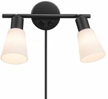 Nordlux Cole Wandleuchte, 2x25 Watt, E14, IP20, schwarz (2112890003)