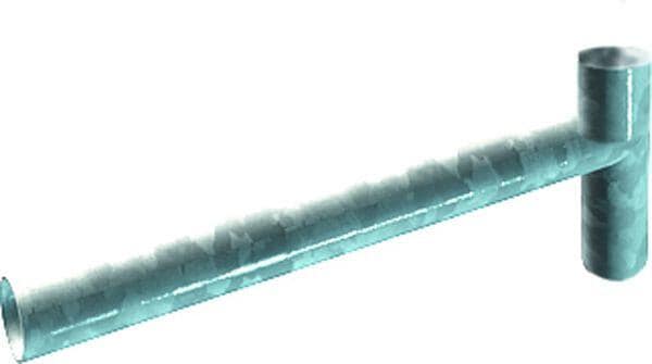 Metalogalva WAL 1.0250.76 Winkelausleger, 1-fach, Einstecktiefe 250mm, 15° (W76KC025S4)