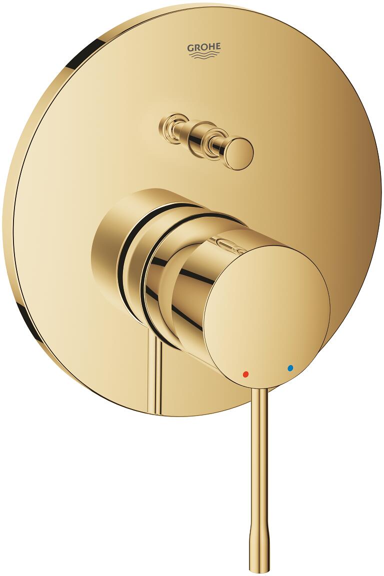 GROHE Essence Einhand-Wannenbatterie, Fertigmontageset für GROHE Rapido SmartBox, Professional Edition, cool sunrise (24167GL1)