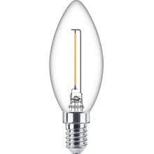 Philips  LED classic 15W B35 E14 WW CL ND SRT4 LED-Lampe in Kerzenform, 1,4W, 135lm, 2700K, klar (929002370101)