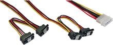 InLine Strom Y-Kab int.,1x13,34cm (5,25")/4x15pol SATA gew.m.Lasche, 0,40+0,55m (29672B)