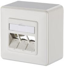 METZ CONNECT Modul Anschlussdose AP 3 Port unbestückt reinweiß 43 mm ( 130B10D30002-E )