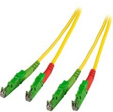 EFB-Elektronik LWL Patchkabel Duplex Jumper E2000®/APC-E2000®/APC 9/125µ, G657A, LSZH, gelb, 3.0mm, 8m (O0933.8)