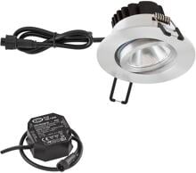 EVN PC65 LED Deckeneinbauleuchte, rund, schwenkbar, 6W, 3000K, 620lm, Edelstahl (PCE650N61002)