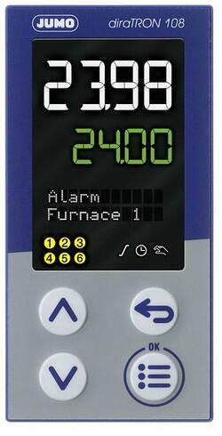 Jumo diraTRON Kompaktregler für Schalttafeleinbau, 48x96 mm AC/DC 20-30V (00680790)