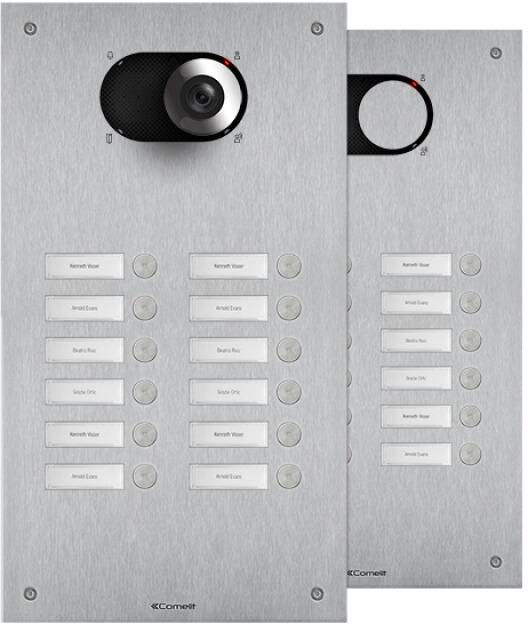 Comelit IX0212 Frontplatte Switch 12 Teilnehmer, 2-reihig, V4A, SB2, 395,7x216,4x2,5 mm