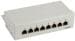 InLine® Patchfeld Cat.6A – 8-fach, 0,5HE, Tisch/Wand-Montage, Voll Abgeschirmt, Lichtgrau RAL7035