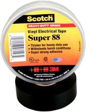 3M ScotchSuper88 19x20 Vinyl Elektro-Isolierband, schwarz, 19 mm x 20 m, 0,22 mm (80611615081)