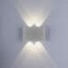 Paul Neuhaus LED-Wandleuchte, Außenleuchte, silber, halbrund, 4flammig, warmweiß, Up+Down, IP54, Silber (9487-21)