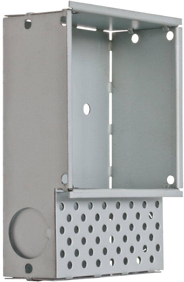 EVN Einputztopf, Metall verzinkt, für Wandleuchten, Öffnung HxB: 77 x 75mm, silber (EPKP21)