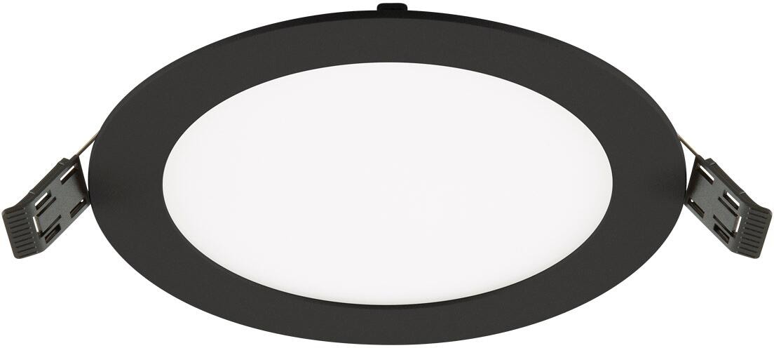 EVN FLAT IN LED Einbaupanel, rund, IP54, 12W, 3000K, 4000K, 996lm, 1128lm 220-240V, inkl. Netzgerät,, schwarz (LTR170925)