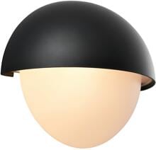 Nordlux Scorpius Round Wandleuchte, IP44, dimmbar, schwarz 