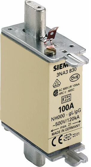Siemens 3NA3830 NH-Sicherungseinsatz GL/GG 100A
