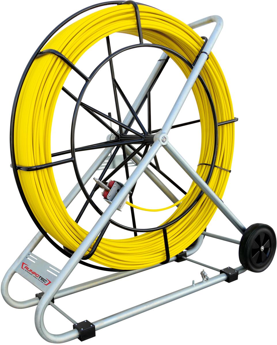 Runpotec Glasfaserstab Ø 15 mm mit Stahlhaspel, 250 m (10101)