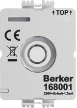 Berker 168001 LED-Modul Drehschalter, 230V, ohne Neutralleiter, weiß