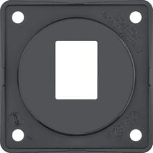 Berker 9455705 Tragplatte 1fach für AMP Modular Jacks, Integro Modul-Einsätze, Integro Design Flow, schwarz glänzend