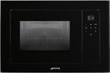 Smeg FMI120B3 Einbau Mikrowelle, 59,5 cm breit,20 L, Grill, TFT-Display, Pure Black-Glas