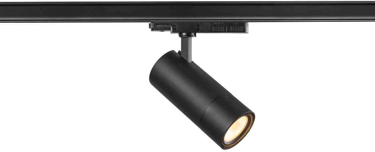 SLV TRACKSPOT V Strahler für 3-Phasen Hochvolt-Schienen-System, Ø8cm, 25/30/35W, 2700/3000/4000K, 24°-60°, schwarz (1007657)