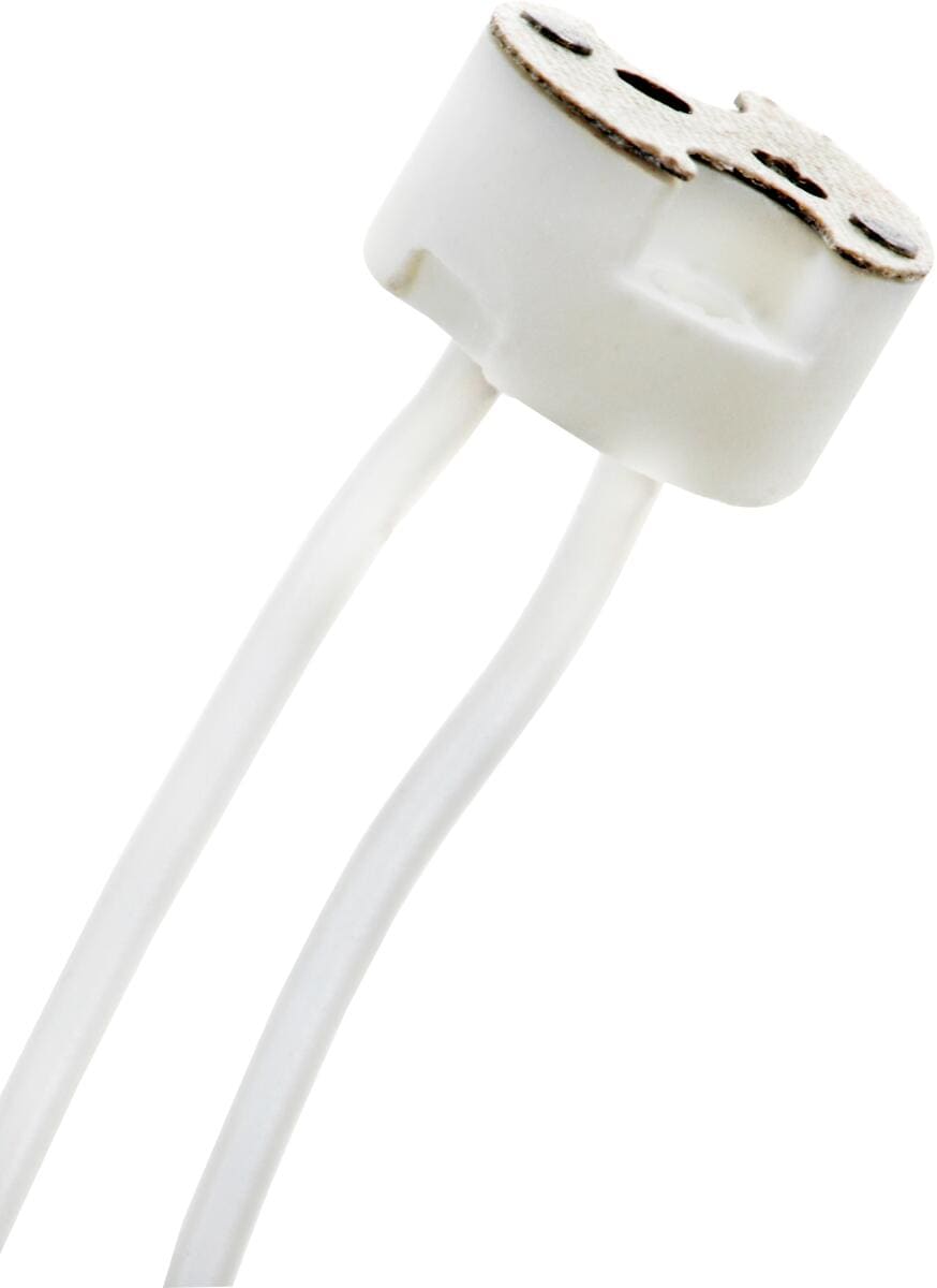 Bailey Lampenfassung G4/GU5.3/G6.35/GY6.35 4A, Kabel 2x10cm, weiß (ZG4G635)
