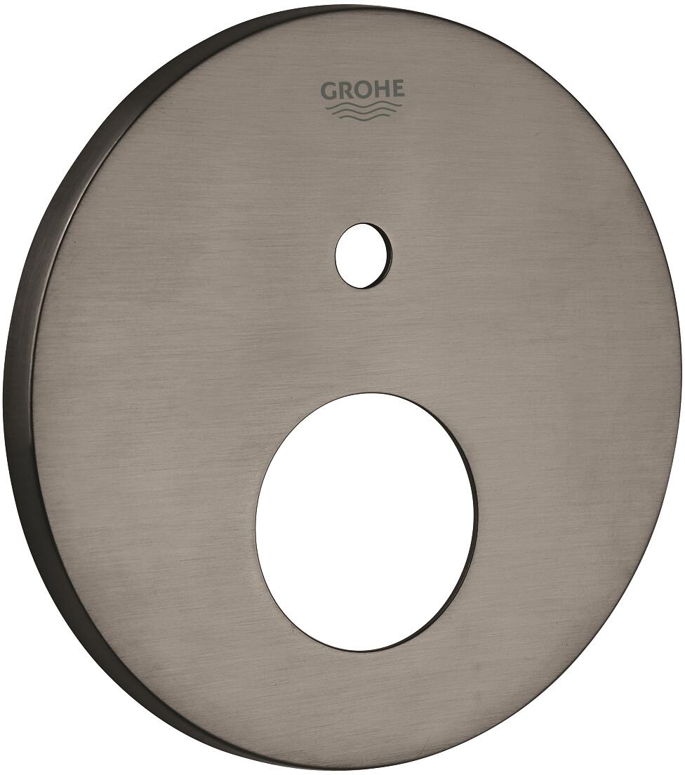 GROHE Rosette für Einhandmischer-Fertigmontageset mit 2-Wege Umstellung, rund, hard graphite gebürstet (48429AL0)