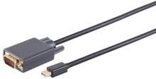 S-CONN 10-54045 Mini Displayportkabel, 1,2 mDP/VGA, 3m, schwarz (10-54045)