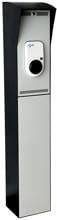 go-e Tower FBS HOME, Ladesäule, pulverbeschichtetes, verzinktes Stahl, mit Dach, schwarz grau (CH-20-02)