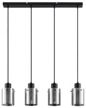 Brumberg Murray LED-Pendelleuchte mit Glasschirmen, 4 x E27, max. 15 W LED, rund, schwarz matt (57408080)