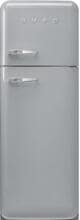 Smeg FAB30RSV6 50"s Style Retro Stand Kühl-Gefrierkombination, 60 cm breit, 294 L, Multiflow, Rechtsanschlag, silber