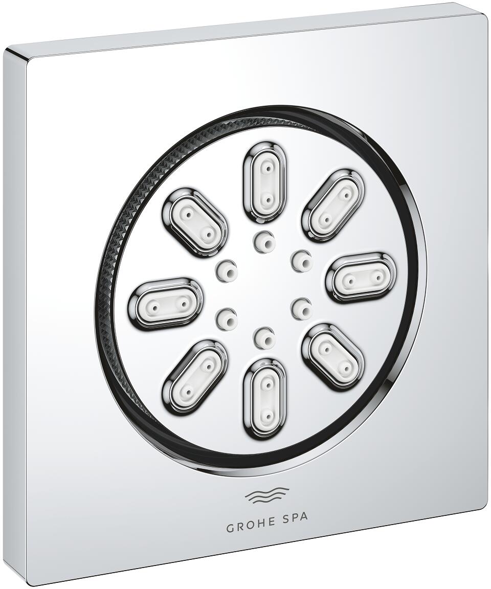 GROHE Rainshower Aqua Seitenbrause, 2 Strahlarten, inklusive Einbaukörper, eckige Form, chrom (26802000)