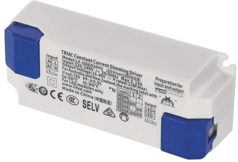 Driver LED LS20W-36-C0550-RD Dimmerabile 20W 0-10V 550mA - Nuovo, Classe 2