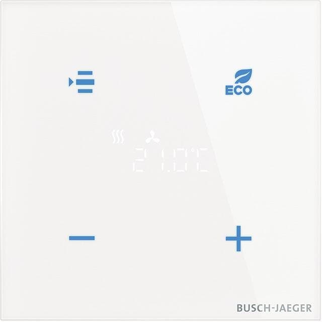 Busch-Jaeger TR/U.1.11-CG Touch-Raumtemperaturregler, quadratisch, 86x86mm, Busch-tacteo (2CKA006300A1647)