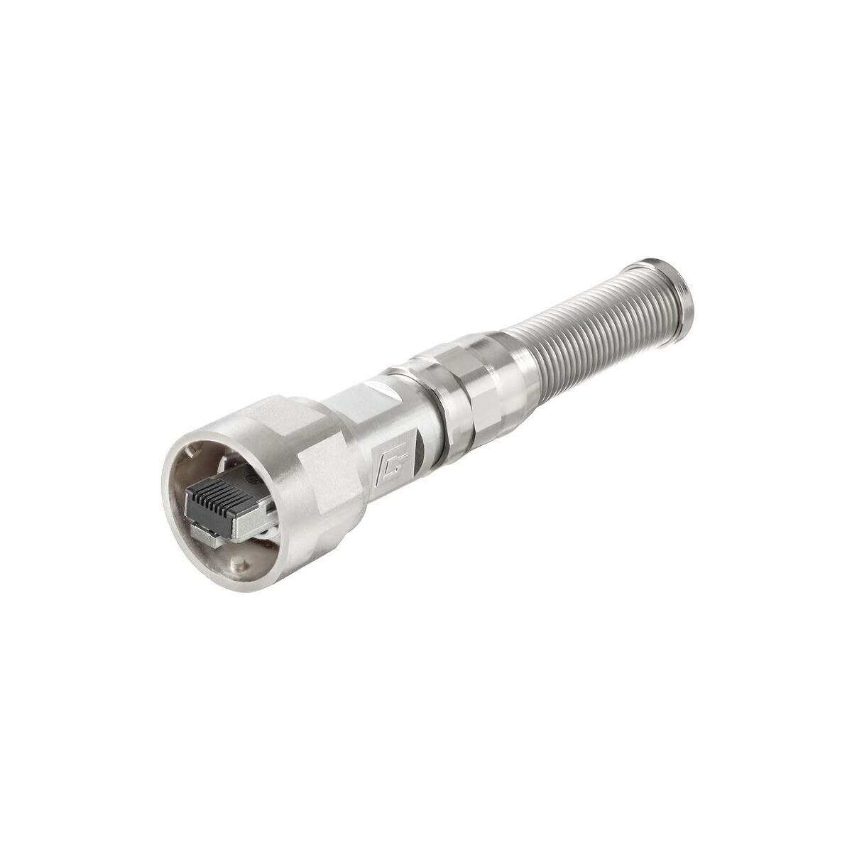 Weidmüller IE-PS-V01M-RJ45-FH-BP Steckergehäuse, Bajonett mit Knickschutz, Stecker RJ45 werkzeuglos, Variante 1 Metall, Cat.6A / Class EA (ISO/IEC 118