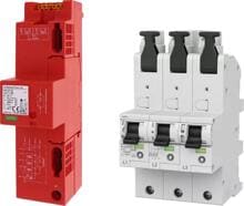 Dehn DEHNshield ZP B2 LSG TT 255 + 1x DSHU 3P 50 Kombiableiter Set Typ 1 + Typ 2 + Typ 3 für TT- und TN(C)-S-Systeme (909657)