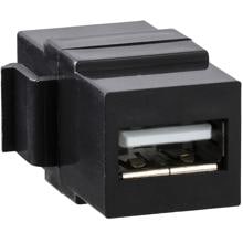 Merten MTN4581-0001 USB-Keystone, USB A, Antique/Artec/Trancent, schwarz