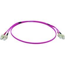 EFB-Elektronik Duplex Jumper LWL Anschlusskabel SC-SC 50/125µ, OM4, 3,0mm, 2m, erika-violett