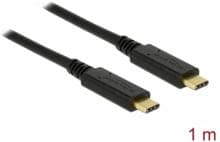 Delock USB 10 Gbps Kabel USB Type-C™ zu USB Type-C™ 1 m PD 3 A E-Marker, schwarz (83661)