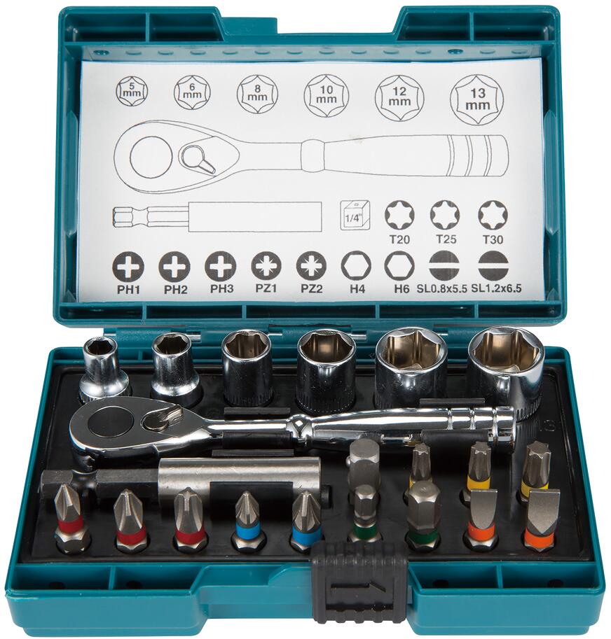 Makita Ratschen-Bit-Set, 21-tlg. (B-54081)