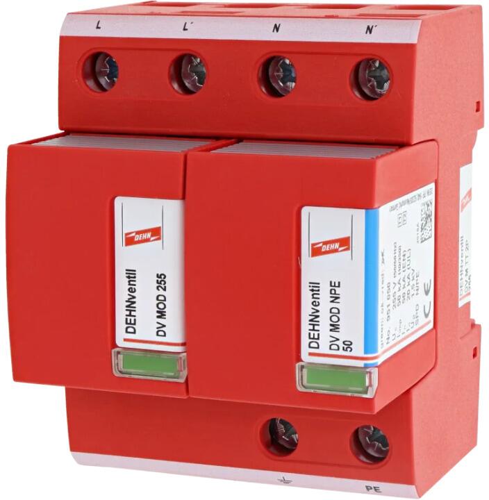 Dehn DV M TT 2P 255 FM DEHNventil M Kombiableiter Typ 1 + Typ 2 für einphasige TT- und TN-Systeme (951115)