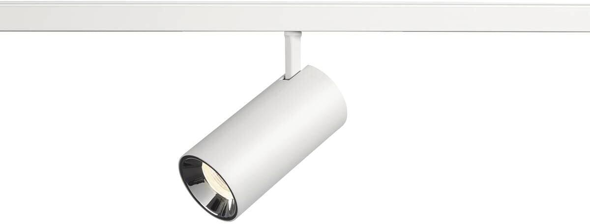 SLV NUMINOS S 48V Spot für Niedervolt-Schienensystem, 4000K, 16W, DALI dimmbar, 40°, weiß/chrom (1006755)