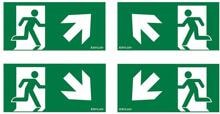 Esylux Piktogramm-Satz für Serie SLE, 23 m Erkennungsreichweite rechts oben, links oben, rechts unten, links unten (EN10032752)