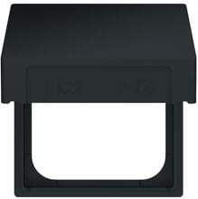 Busch-Jaeger 2518-WD-885 Zwischenring mit Klappdeckel für Zentralscheiben, Busch-balance® SI, schwarz matt (2CKA001719A0223)