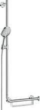 hansgrohe Raindance Select S Duschset 120 3 Strahlarten mit Duschstange 110 cm links, Messing, 15 l/min, 125 mm, Chrom, (26324000)