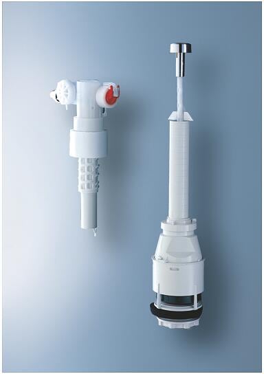 GROHE Austauschgarnitur für aufgesetzte Keramik-Spülkästen, mit Füllventil, Servo-Ablaufventil (43907PI0)